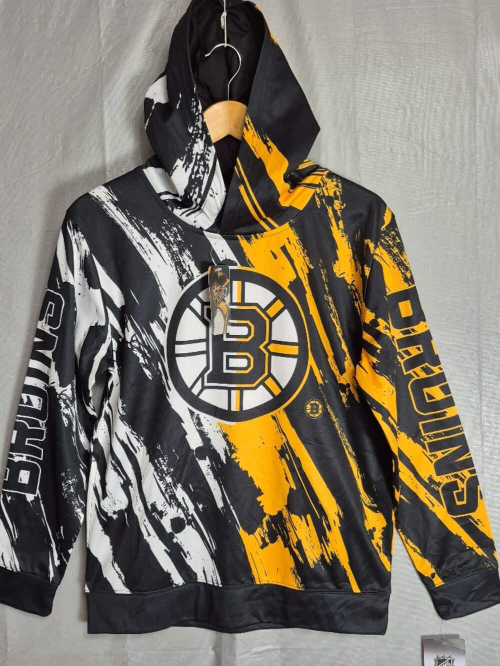 Boston Bruins Hoodie Sweatshirt Youth Large 14/16 Black NHL Hockey Pullover 0628